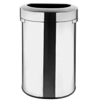 Bolero Afvalbak | Staal | Geborsteld | 86L | Open | Anti Fingerprint | 550x350x875(h)mm