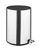 Jantex Pedaalemmer | Staal | Geborsteld | 3L | Klapdeksel | Anti Fingerprint | Ø210x275(h)mm 