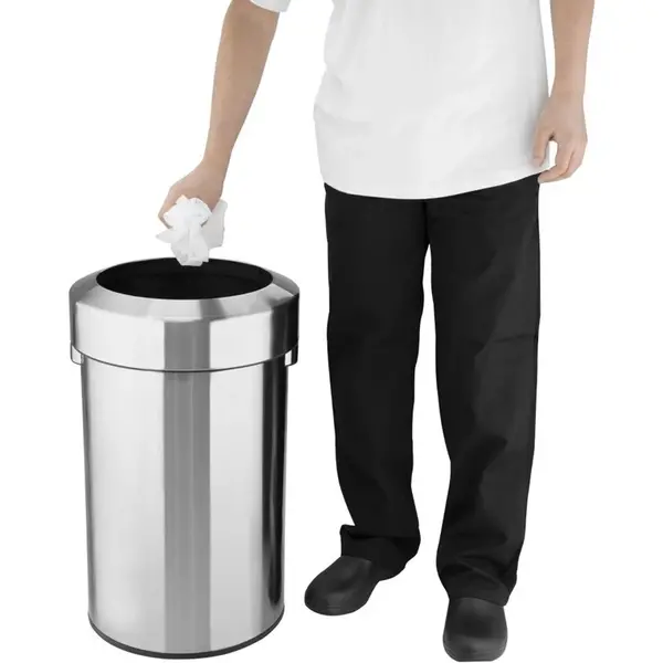 Afvalbak | Staal | Geborsteld | 70L | Open | Anti Fingerprint | Ø445x695(h)mm