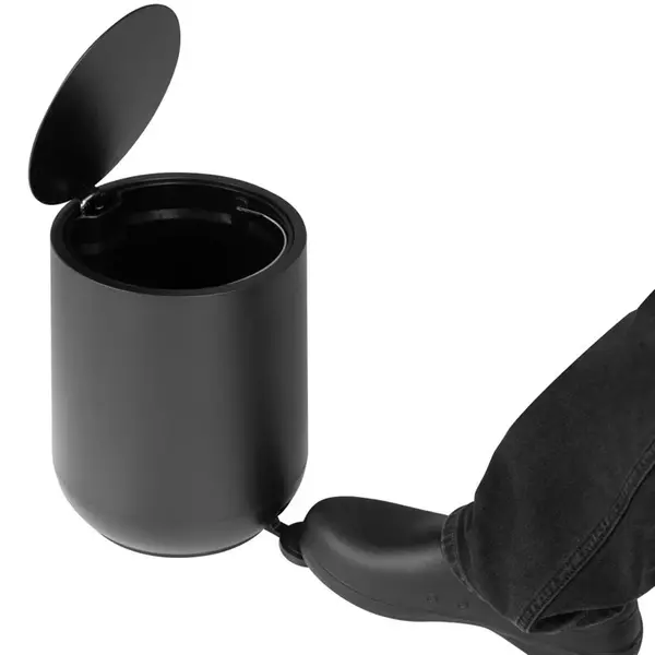 Pedaalemmer | Kunststof | Zwart | 5L | Klapdeksel | Ø245x290(h)mm