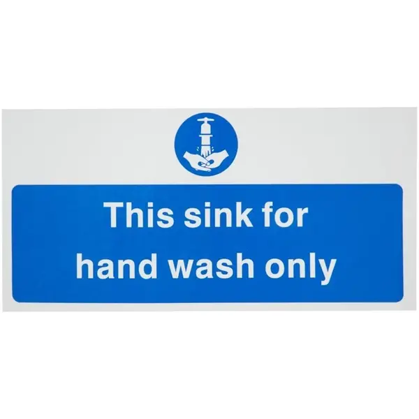 Sticker | Kunststof | "Hand Wash Only" | 230x90(h)mm