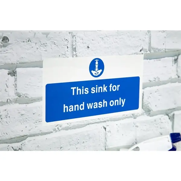 Sticker | Kunststof | "Hand Wash Only" | 230x90(h)mm