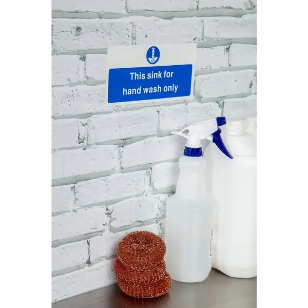 Sticker | Kunststof | "Hand Wash Only" | 230x90(h)mm