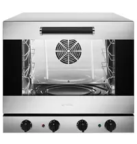 SMEG Multifunctionele Heteluchtoven | ALFA | 4 Niveaus (435x320) | Elektrisch | 50°C/250°C | 3kW (230V) | Bevochtiging (Handmatig) | Grillfunctie | 602x580x537(h)mm