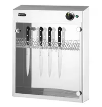 HENDI Sterilisatiekast | RVS | Cap. 14 Messen | UV-Sterilisatie | Timer | 510x160x625(h)mm