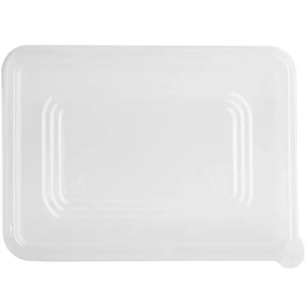 Deksels | Kunststof | Composteerbaar | Fiesta Recyclable/Compostable Voedselcontainers | 100 Stuks | 189x138x10(h)mm
