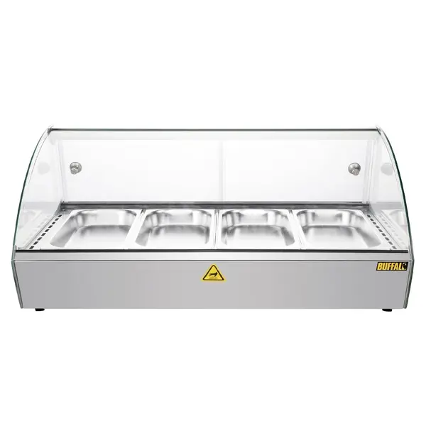 Verwarmde Tapasvitrine | RVS | 4x 1/3 GN | 30°C/90°C | Statisch | 1 Niveau | 0.5kW (230V) | 773x420x336(h)mm
