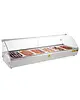Buffalo Verwarmde Tapasvitrine | RVS | 6x 1/3 GN | 30°C/90°C | Statisch | 1 Niveau | 0.8kW (230V) | 1127x420x336(h)mm 