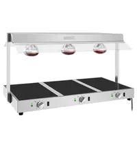Buffalo Warmhoudunit | 3x 1/1 GN | 35°C/85°C | Onder-/Bovenverwarming | 1.5kW (230V) | 1036x501x567(h)mm