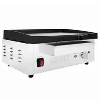 Buffalo Bak-/Grillplaat | Elektrisch | Glad Oppervlak 372x367 (Gietijzer) | 50°C/300°C | 2.8kW (230V) | 430x445x203(h)mm 