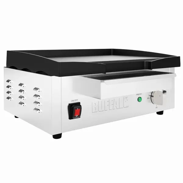 Bak-/Grillplaat | Elektrisch | Glad Oppervlak 372x367 (Gietijzer) | 50°C/300°C | 2.8kW (230V) | 430x445x203(h)mm