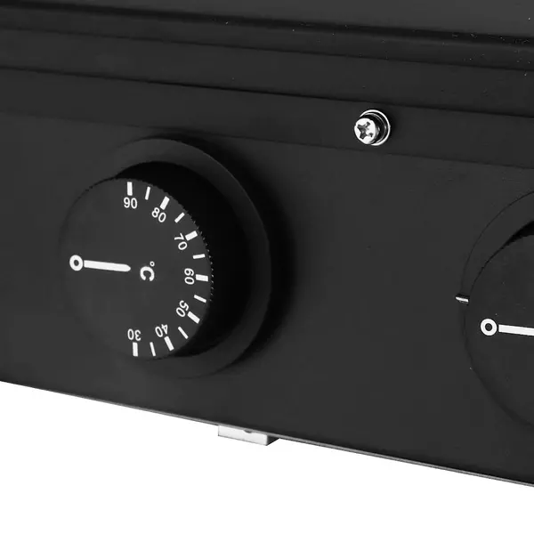 Warmhoudvitrine | Zwart | 30°C/90°C | Statisch | 2 Niveaus | Zelfbediening | 0.56kW (230V) | 625x457x650(h)mm