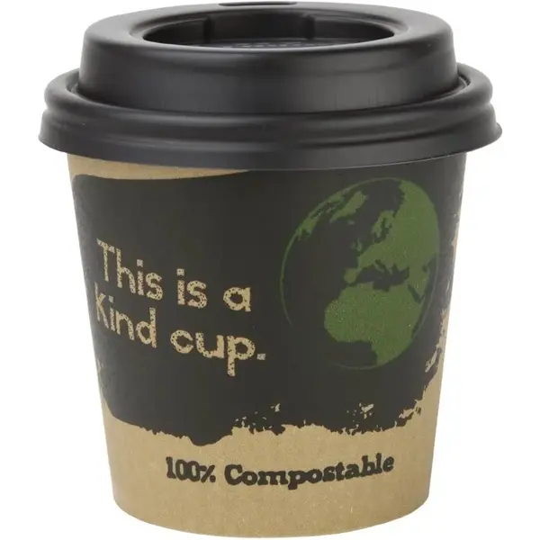 Deksels | Kunststof | Composteerbaar | Espressobekers 11.3cl | 50 Stuks | Ø64x15(h)mm