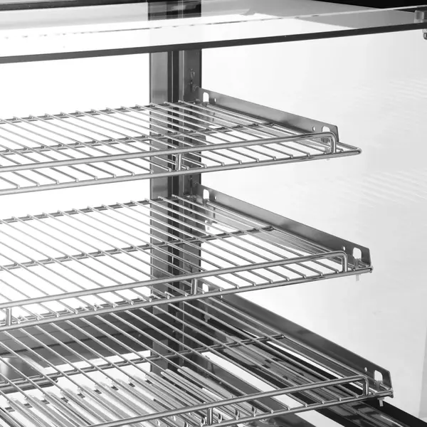 Warmhoudvitrine | Zwart/RVS | 30°C/90°C | Statisch | 3 Niveaus | 1.1kW (230V) | 678x568x686(h)mm