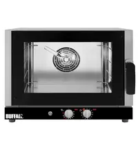 Buffalo Heteluchtoven | 4 Niveaus (1/1 GN) | Elektrisch | 50°C/250°C | 4.6kW (400V) | Bevochtiging (Handmatig) | 701x757x540(h)mm