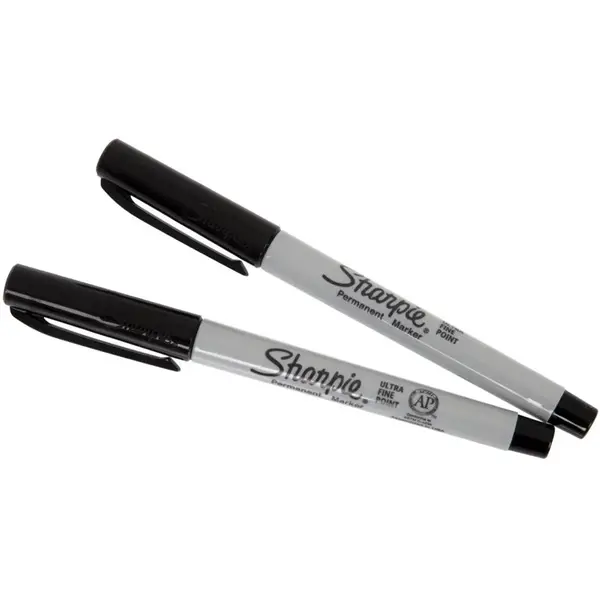 Markers | Kunststof | Ultrafijn | Permanent | 2 Stuks