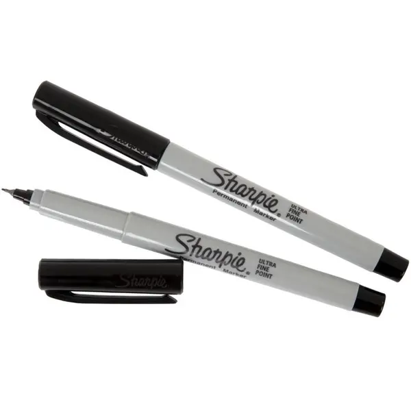 Markers | Kunststof | Ultrafijn | Permanent | 2 Stuks