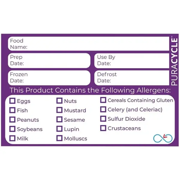 Allergeenlabels | Papier | Herbruikbaar | 3-Laags | 20 Stuks