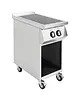 Buffalo Inductiefornuis | 2 Kookpunten | 7kW (400V) | Open Onderkast | Wielen (Geremd) | 400x750x920(h)mm 