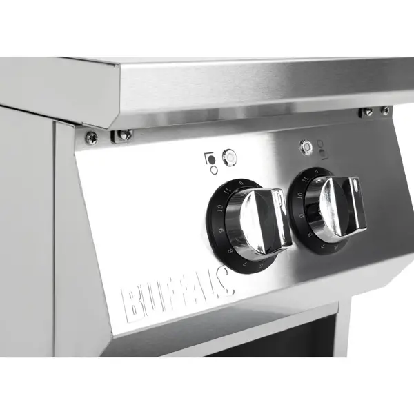 Inductiefornuis | 2 Kookpunten | 7kW (400V) | Open Onderkast | Wielen (Geremd) | 400x750x920(h)mm