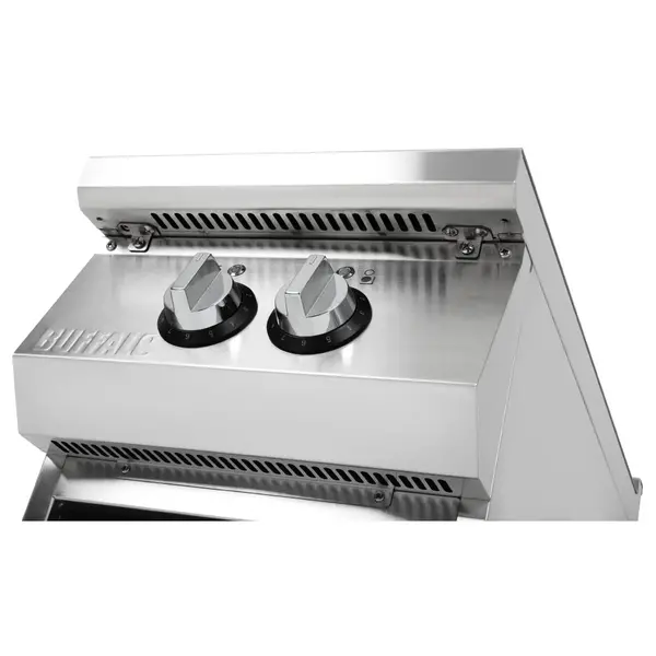 Inductiefornuis | 2 Kookpunten | 7kW (400V) | Open Onderkast | Wielen (Geremd) | 400x750x920(h)mm