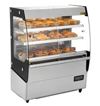 Buffalo Verwarmd Wandmeubel | RVS/Zwart | 30°C/80°C | Geventileerd | 3 Niveaus | Zelfbediening | 2kW (230V) | 1000x592x1253(h)mm