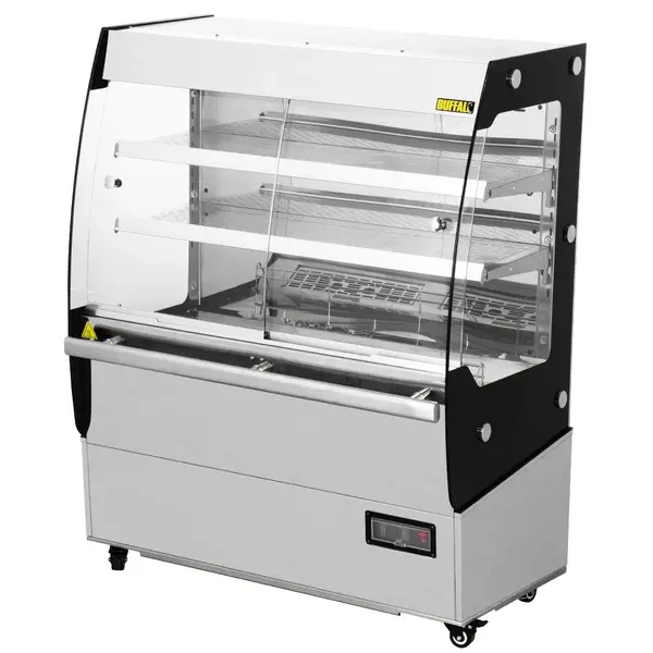 Verwarmd Wandmeubel | RVS/Zwart | 30°C/80°C | Geventileerd | 3 Niveaus | Zelfbediening | 2kW (230V) | 1000x592x1253(h)mm