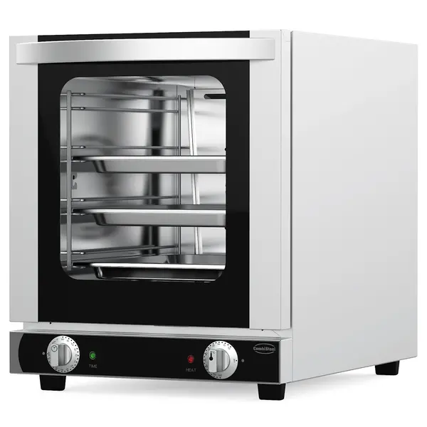 Heteluchtoven | 4 Niveaus (1/2 GN) | Elektrisch | 50°C/250°C | 2.1kW (230V) | 415x600x502(h)mm