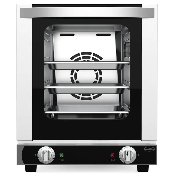 Heteluchtoven | 4 Niveaus (1/2 GN) | Elektrisch | 50°C/250°C | 2.1kW (230V) | 415x600x502(h)mm