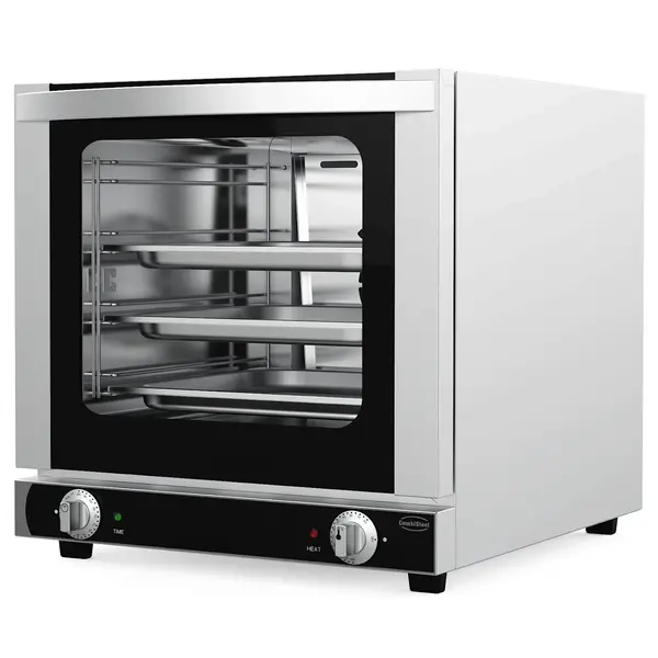 Heteluchtoven | 4 Niveaus (2/3 GN) | Elektrisch | 50°C/250°C | 2.5kW (230V) | 495x600x502(h)mm