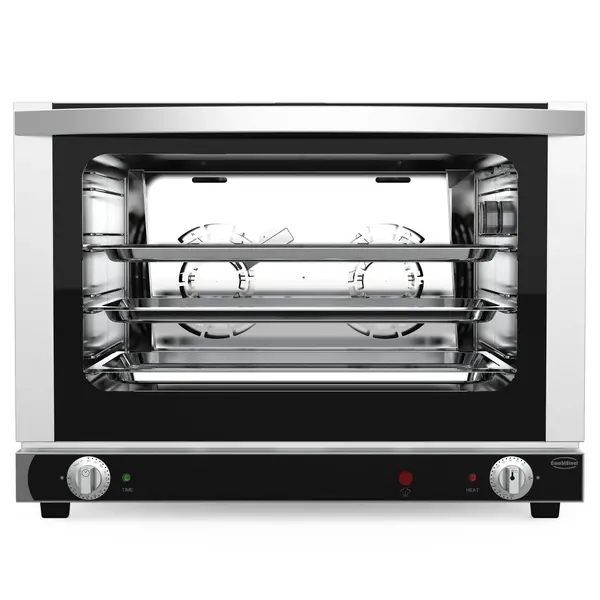 Heteluchtoven | 4 Niveaus (1/1 GN) | Elektrisch | 50°C/250°C | 2.9kW (230V) | Bevochtiging (Handmatig) | 675x600x502(h)mm