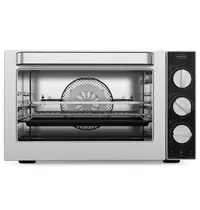 CombiSteel Multifunctionele Rotisserie-/Heteluchtoven | 4 Niveaus (452x302) | Elektrisch | 100°C/250°C | 2.7kW (230V) | Roterend Kippenspit | 605x480x375(h)mm