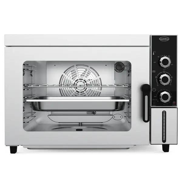 Hetelucht-/Stoomoven | 4 Niveaus (1/2 GN) | Elektrisch | 50°C/200°C | 2.5kW (230V) | Bevochtiging (Automatisch) | 551x507x379(h)mm