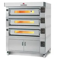 Italforni Modulaire Pizzaoven | EURO CLASSIC | Elektrisch | 6x Ø35cm / Bakkamer | 0°C/450°C | 400V | Incl. Afzuigkap + Rijskast/Onderstel