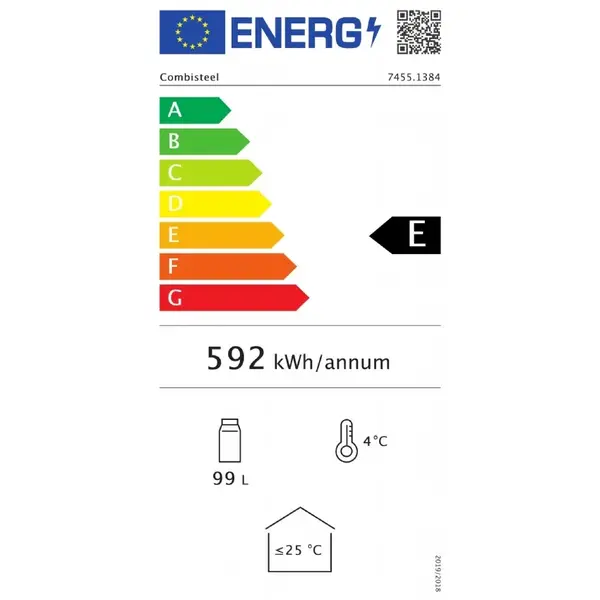 Drankenkoeling | Smal Model | 105L | Zwart | +2°C/+10°C | Statisch + Ventilator | 360x422x1880(h)mm