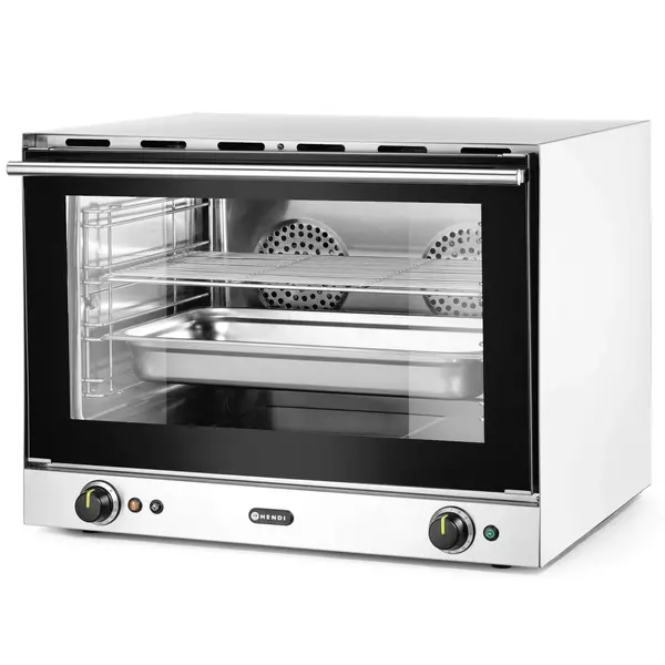 Heteluchtoven | H100S | 4 Niveaus (1/1 GN) | Elektrisch | 50°C/300°C | 3.5kW (230V) | Bevochtiging (Handmatig) | 699x608x550(h)mm