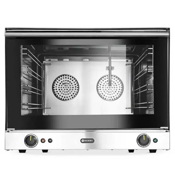 Heteluchtoven | H100S | 4 Niveaus (1/1 GN) | Elektrisch | 50°C/300°C | 3.5kW (230V) | Bevochtiging (Handmatig) | 699x608x550(h)mm