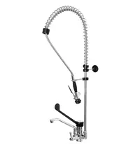 HENDI Voorspoeldouche | Handdouche + Onderuitloop | Mengkraan (Elleboogbediening) | 1-Gats | 1060(h)mm