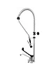 HENDI Voorspoeldouche | Handdouche + Onderuitloop | Mengkraan (Elleboogbediening) | 1-Gats | 1060(h)mm 