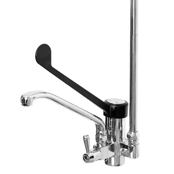 Voorspoeldouche | Handdouche + Onderuitloop | Mengkraan (Elleboogbediening) | 1-Gats | 1060(h)mm