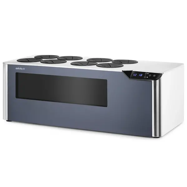 Wijnkoeler | CELLAR | 8x 75cl | RVS/Grijs | 2 Zones | +3°C/+18°C | Touchscreen | 800x350x293(h)mm