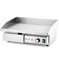 HENDI Bak-/Grillplaat | BudgetLine | Elektrisch | Glad Oppervlak 548x350 (Staal) | 50°C/300°C | 3kW (230V) | 550x430x240(h)mm