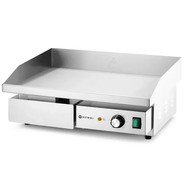 Bak-/Grillplaat | BudgetLine | Elektrisch | Glad Oppervlak 548x350 (Staal) | 50°C/300°C | 3kW (230V) | 550x430x240(h)mm