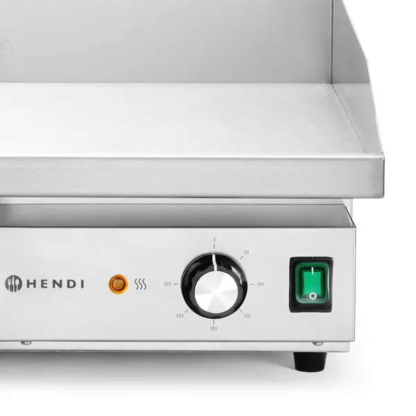 Bak-/Grillplaat | BudgetLine | Elektrisch | Glad Oppervlak 548x350 (Staal) | 50°C/300°C | 3kW (230V) | 550x430x240(h)mm