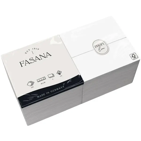 Servetten | Papier | Wit | 1/8 Vouw | 3-Laags | 1000 Stuks | 400x400mm