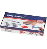 Detectaplast Pleisters | Kunststof | Blauw | Waterdicht | Detecteerbaar | 100 Stuks | 35x98(h)mm