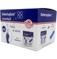 Detectaplast Pleisters | Kunststof | Blauw | Waterdicht | Detecteerbaar | 100 Stuks | 90x90(h)mm