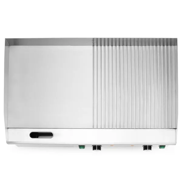 Bak-/Grillplaat | BudgetLine | Elektrisch | Glad/Gegroefd Oppervlak 717x383 (Staal) | 50°C/300°C | 4.4kW (400V) | 720x460x241(h)mm