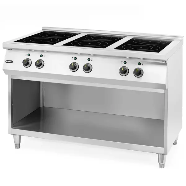 Inductiefornuis | 6 Kookpunten | 25.5kW (400V) | Open Onderkast | 1200x700x890(h)mm