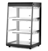 HENDI Warmhoudvitrine | Zwart | 50°C/70°C | Statisch | 3 Niveaus | 0.5kW (230V) | 472x447x775(h)mm